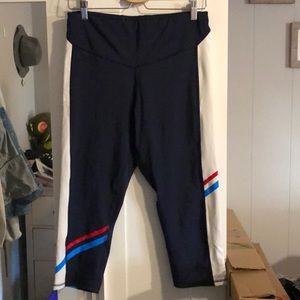 Red, white and blue workout pants.